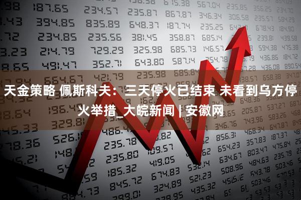 天金策略 佩斯科夫：三天停火已结束 未看到乌方停火举措_大皖新闻 | 安徽网