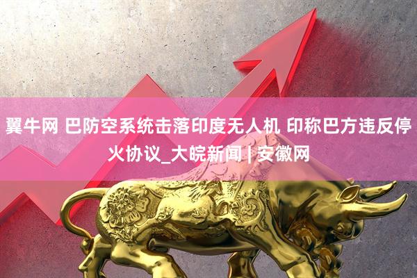 翼牛网 巴防空系统击落印度无人机 印称巴方违反停火协议_大皖新闻 | 安徽网